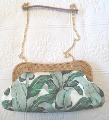 TALBOTS 绿叶棉吸管可调式手拿包单肩包钱包 - 全新无标签 — 第 1/4 张图片