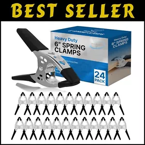 Premium 6-Inch Spring Clamps Set of 24 - Perfect for Woodworking & Photography - Picture 1 of 9