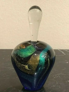 Botella de perfume de vidrio artístico Glass Eye Studios (GES 95) impresionante arco iris de colores - Imagen 1 de 7