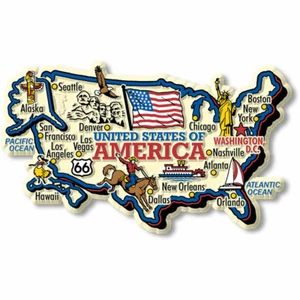 United States Jumbo Country Magnet by Classic Magnets - Picture 1 of 4