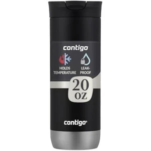 Contigo Huron Vacuum-Insulated Stainless Steel 16oz, Black Licorice Color New - Picture 1 of 3
