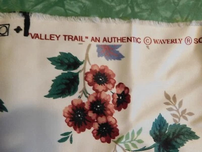 WAVERLY FABRIC VALLEY TRAIL 3.5 YD COTTAGE ENGLISH GARDEN UPHOLSTER PILLOW DECOR - Image 1 of 4