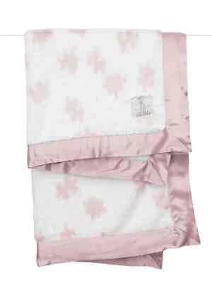 New $98 Little Giraffe Luxe Puzzle Baby Blanket, Dusty Pink 29”x35” - Image 1 of 4