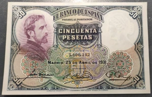 ESPAÑA 50 PESETAS 1931 E. ROSALES EBC - Picture 1 of 2