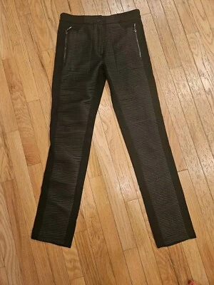 Leggings Jamie Sadock Acanalados Moto Para Mujer Talla 6 Elastizados Ponte Tejido Bolsillos con Cremallera Foto 1 de 4