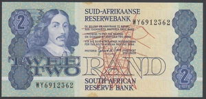 South Africa 2 Rand 1978-90 XF+++ P. 118, Banknote, Circulated - Picture 1 of 2