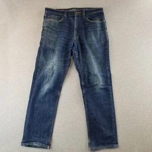 Pantalones de mezclilla Goodfellow para hombre talla 34x30 atléticos rectos lavado oscuro Normcore - Imagen 1 de 9