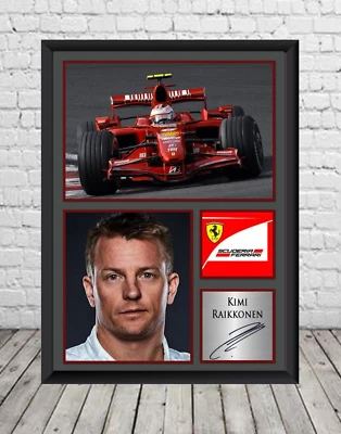 Kimi Raikkonen Signed Photo Print Autographed Formula 1 Memorabilia - Image 1 of 2