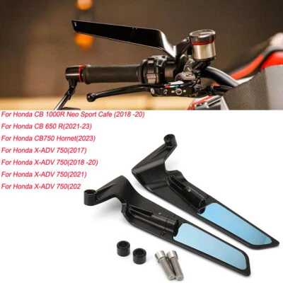 For Honda CB1000R CB650R CB750 Rearview Mirrors 360° Adjustable View Rear Mirror - Image 1 of 4