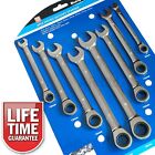 Ratchet Wrench Spanner Set. 8 Metric Combination Spanners 8-19mm Life Guarantee