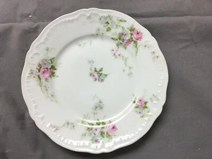 DE COLECCIÓN RARO Haviland Limoges Francia 71⁄2"" Plato Blanco con Rosas Rosas y Blancas - Imagen 1 de 4