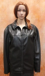 Genuine Polo ASSN. Black Men's Faux Leather Jacket - Size Large **READ**  - Picture 1 of 9