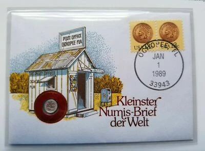 [SJ] USA Postal Service 1989 Post Office FDC (coin cover)  $5 cover *see scan - Image 1 of 4