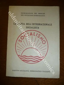 DICHIARAZIONE DEI PRINCIPI DEL SOCIALISMO CARTA DELL'INTERNAZIONALE SOCIALISTA - Picture 1 of 3