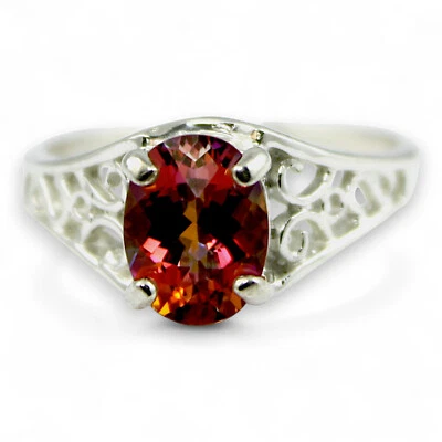 Twilight Fire Topaz, 925 Sterling Silver Ladies Ring,SR005 - Image 1 of 4