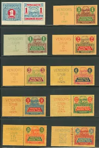 OHIO SALES TAX REVENUES 1930/40's 14 diff 1¢ - $15.00 - Picture 1 of 2
