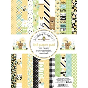 Doodlebug ~ BEE HAPPY ~ Almohadilla de papel 6x8 - Imagen 1 de 1