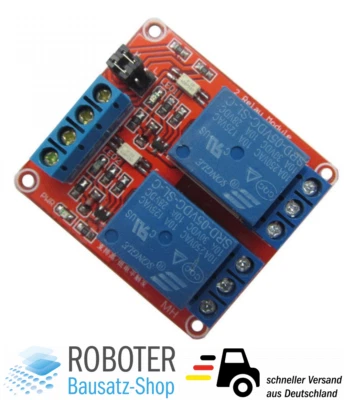 2 Kanal Relay Relais 5V High / Low Level Trigger einstellbar Arduino Raspberry - Bild 1 von 4