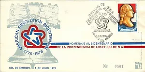 Chile 1976 FDC American Revolution Bicentennial - Picture 1 of 1