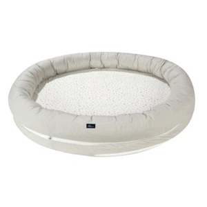 Alvi Schlummernestchen XL Laufgittereinlage Aqua Dot Ø 100 cm - Bild 1 von 3