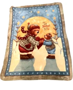 Teresa Kogut Natale Inverno Benedizione Amore Orsi 50x60 Coperta Pile Appendere a Parete - Foto 1 di 4