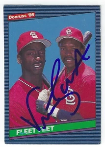 VINCE COLEMAN ST LOUIS CARDINALS SIGNED CARD ROYALS REDS TIGERS METS MARINERS - Picture 1 of 1