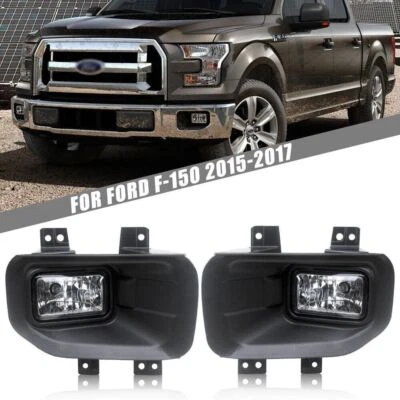 Halogen Fog Light Bumper Frame Cover Daytime Running Light For Ford F-150 15-17 - Image 1 of 4