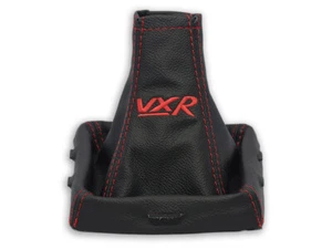 FOR VAUXHALL VECTRA C SIGNUM GEAR STICK GAITOR LEATHER EMBROIDERY VXR RED STITCH - Imagen 1 de 3