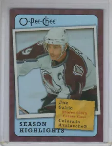 07/08 OPC Colorado Avalanche Joe Sakic Season Highlights card #SH5 - Picture 1 of 2