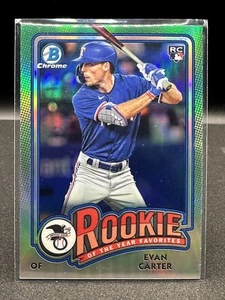 2024 Bowman Chrome Evan Carter Rookie Of The Year Favorites RC #ROY-12 Rangers - Bild 1 von 1