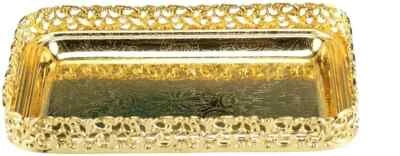 Silver or Gold Serving Tray Rectangle Gift Tray Mirror Polished Paandan Tray - Image 1 of 4