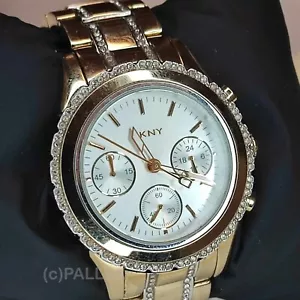 DKNY IPG CHRONO BROOKLYN NY8707 GOLD CHRONOGRAPH DAMEN DONNA KARAN - Bild 1 von 4