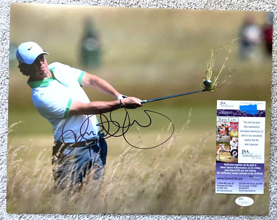 ФОТОГРАФИЯ МАСТЕРА RORY MCILROY С АВТОГРАФОМ 11X14 ОТКРЫТЫЙ ЧЕМПИОНАТ США PGA 2024 JSA A - Изображение 1 из 1