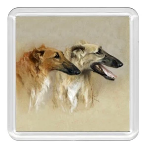 Borzoi Perros Cabeza Estudio Perro Acrílico Posavasos Novedad Bebida Taza Mat Gran Regalo - Imagen 1 de 1