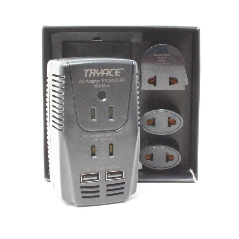 TryAce 2000W Voltage Converter 2 USB Ports,Set Down 220V to 110V Power Converter - Image 1 of 4