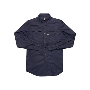 G-STAR Men's Mazarine Blue Landoh Long Sleeve Shirt RRP £60 - Picture 1 of 2