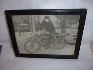 VERY NICE FRAMED 1917 INDIAN MOTORCYCLE PHOTO PRINT - Picture 1 of 12