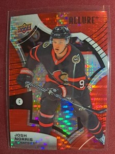Josh Norris RED RAINBOW 2021-22 Upper Deck Allure #16 Ottawa Senators NHL Card