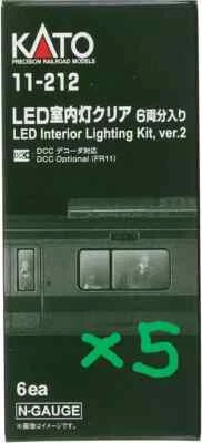 Lots of 5 Kato 11-212 LED Interior Lighting Kit 12 Set N Scale - Image 1 of 2