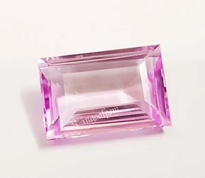 Certified 25.40 Ct Natural Light Pink Morganite Emerald Shape Loose Gemstone - Picture 1 of 8