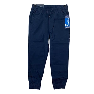 Nautica Boys School Uniform Jogger Pants Sz S 8 Reg Elastic Waistband Navy Blue - Picture 1 of 3