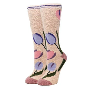 Julia - Women's fuzzy crew socks - Picture 1 of 4