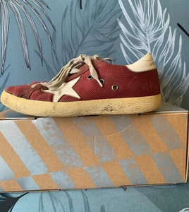 ZAPATOS DE GIMNASIO Golden Goose Superstar Rojo Blanco para mujer talla 36 5.5 6 USADOS - Imagen 1 de 9