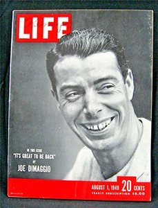 1949 Life Magazine Joe Dimaggio Star Ballplayer Great To Be Back Aug 1st Issue - Picture 1 of 2