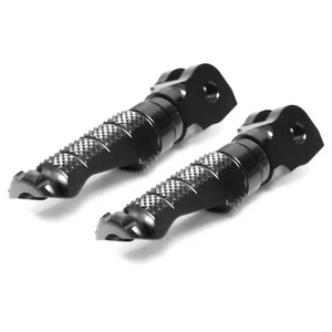 R-FIGHT Black CNC Rider Foot Pegs For Triumph Tiger Explorer 1200 12-18 19 20 21 - Foto 1 di 6