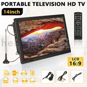 14" 1080P HD Digital Portable Car TV HD TFT LED DVB-T2 12V TV Player MP4 Player - Picture 1 of 12