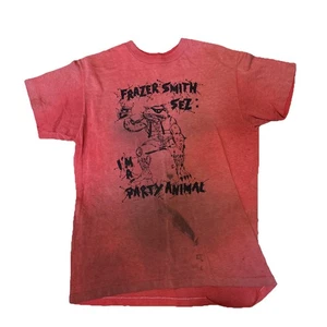 Vintage 1980s Frazer Smith KLOS 95.5 Sez I’m A Party Animal Rock Single Stitch - Bild 1 von 8
