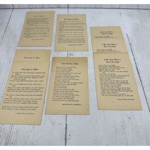 Lote 5+ Tarjetas Poema Religiosas De Colección Grace Noll Crowell Poesía Diario de Navidad - Imagen 1 de 8