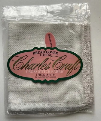 Cubierta de pan - Tela punto de cruz Charles Craft 14 quilates - 18” x 18” - avena Foto 1 de 3