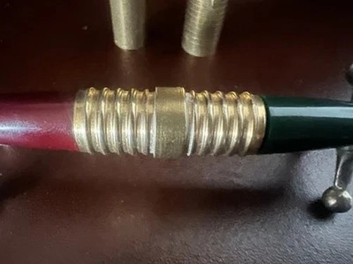 🔴 Bolígrafo Doble Cara Rojo Verde EE. UU. De Colección Metal Dorado Foto 1 de 4